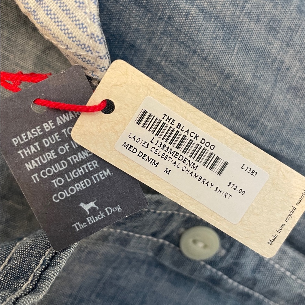 The Black Dog Celestial Chambray Button Down Shirt Classic Fit - Picture 10 of 15